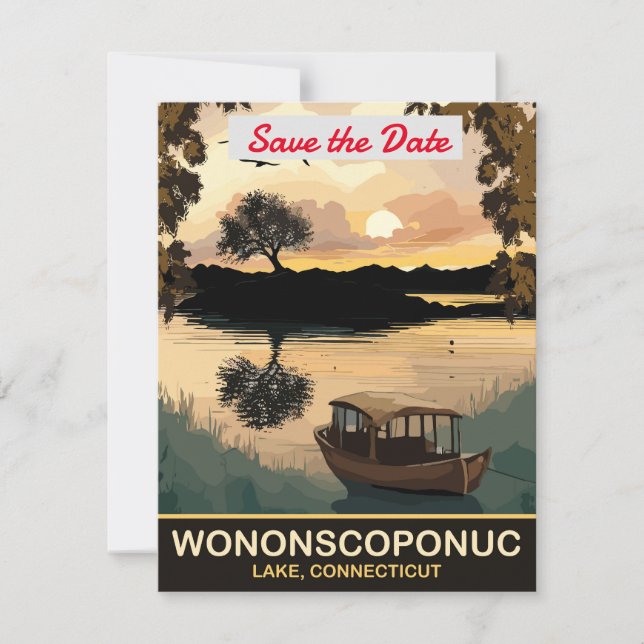 Lake Wonscopomuc, Connecticut, Save The Date (Vorderseite)