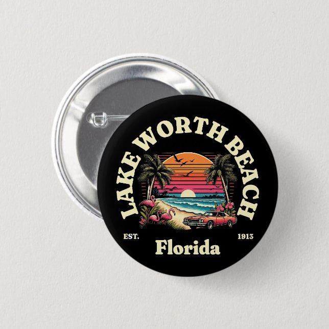 Lake Worth Beach, Florida Button (Vorne & Hinten)