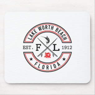Lake Worth Beach Florida Fl Retro-Surfer Strandfro Mousepad