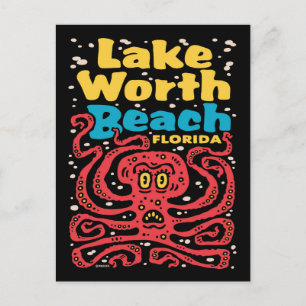Lake Worth Beach Florida Octopus Postkarte