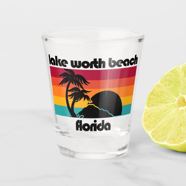 Lake Worth Beach Florida Schnapsglas (Vorderseite)