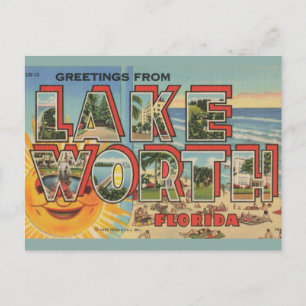 Lake Worth Florida Grüße Postkarte