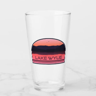 Lake Wylie North Carolina Red Sunrise Glas