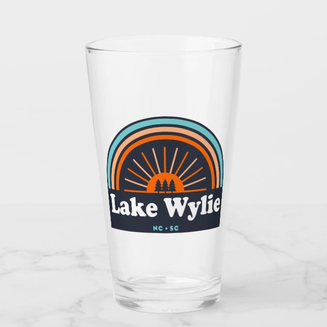 Lake Wylie North Carolina South Carolina Rainbow Glas (Vorderseite)