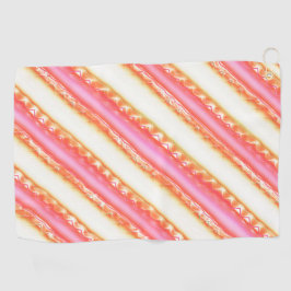 Lakeau auf breiten Streifen in seidig rosa bis bei Golfhandtuch