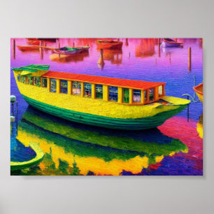 Lakehouse Boat Poster