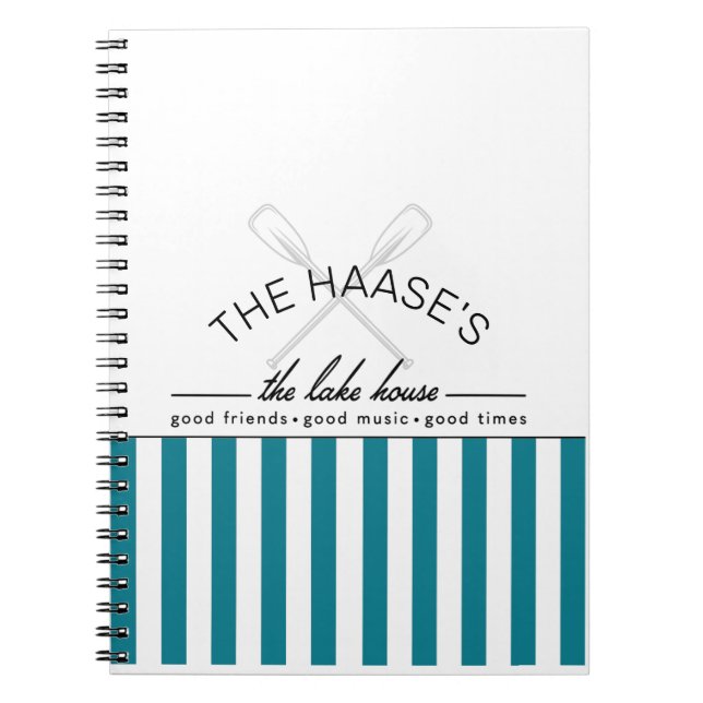 Lakehouse Lake Life Spiral Foto Notebook Notizblock (Vorderseite)