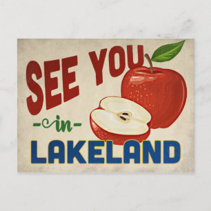 Lakeland Florida Apfel - Vintage Reise Postkarte