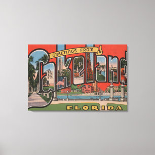 Lakeland, Florida - Große Briefmarkenszenen Leinwanddruck
