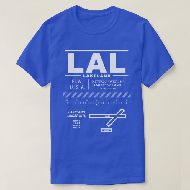Lakeland Linder International Airport LAL T - Shir T-Shirt (Design vorne)