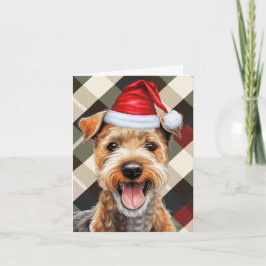 Lakeland Terrier Christmas Dog Holiday Kariert Feiertagskarte