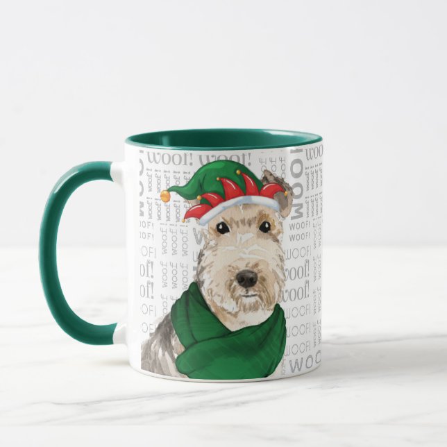 Lakeland Terrier Dog Lover Weihnachtsfeiertag Tasse (Links)