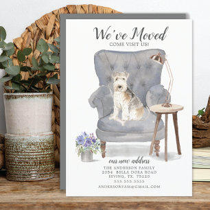 Lakeland Terrier Dog   Moving Announcement Ankündigung