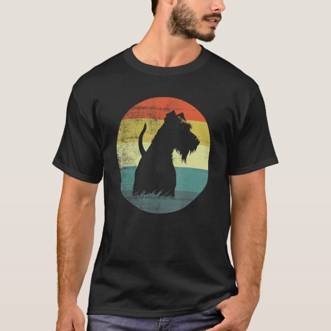 Lakeland Terrier Dog Retro Vintage Design T-Shirt (Vorderseite)