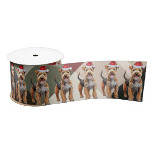 Lakeland Terrier Holiday Kariert Funny Dog Weihnac Satinband