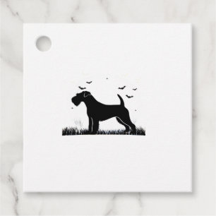Lakeland Terrier Hund � Halloween Mond Silhouette Geschenkanhänger