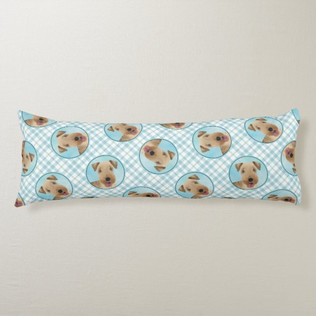 Lakeland Terrier Painting Niedliche Original Dog A Seitenschläferkissen (Vorderseite)