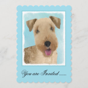Lakeland Terrier Painting - Niedliche Original Dog Einladung
