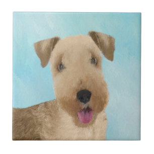 Lakeland Terrier Painting - Niedliche Original Dog Fliese