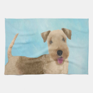 Lakeland Terrier Painting - Niedliche Original Dog Geschirrtuch