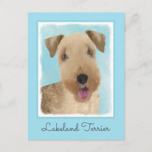 Lakeland Terrier Painting - Niedliche Original Dog Postkarte