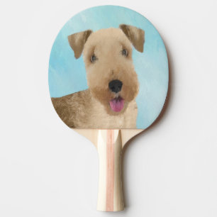 Lakeland Terrier Painting - Niedliche Original Dog Tischtennis Schläger