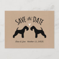 Lakeland Terrier Silhouetten Hochzeit speichern da