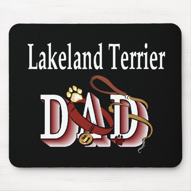 Lakeland Terrier Vater Geschenke Mousepad (Vorne)