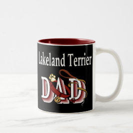 Lakeland Terrier Vater Geschenke Zweifarbige Tasse