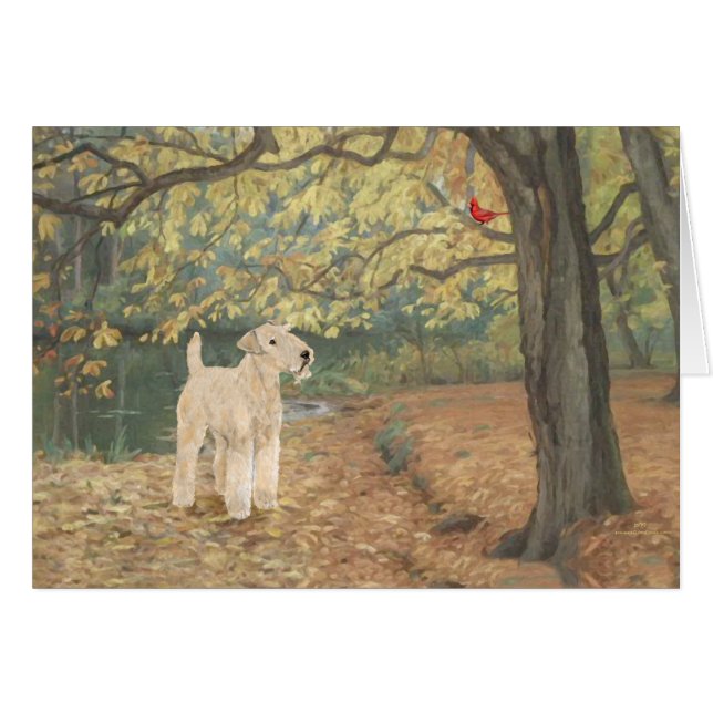 Lakeland Terrier Vogelbeobachtung (Vorderseite (Horizontal))