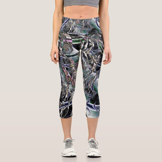 Lakerationen in der Zeit Capri Leggings (Vorderseite)
