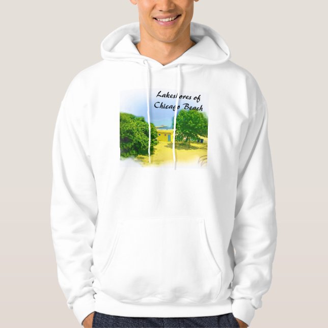 Lakeshores am Strand von Chicago Hoodie (Vorderseite)