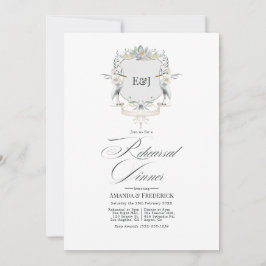 Lakeside Monogram Laurel Wappen Probe Dinner Einladung