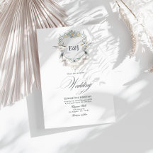 Lakeside Monogram Laurel Wappen Wedding