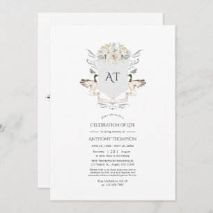 Lakeside Monogramm Wappen Feier des Lebens Invita Einladung