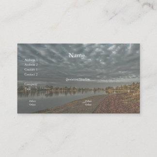 Lakeside Path at Dawn 3 Business Card Visitenkarte