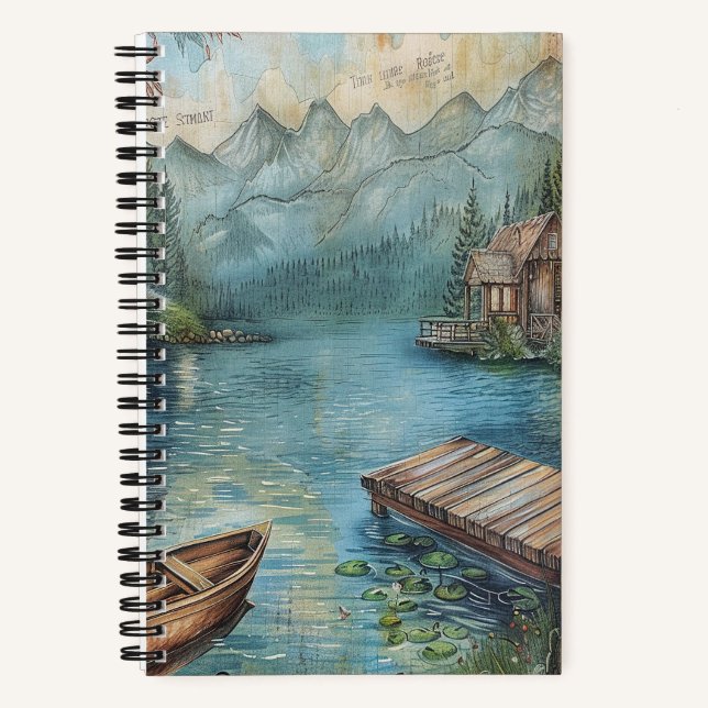 Lakeside Retreat 5,5" x 8,5" SpiralNotebook Notizbuch (Vorderseite)