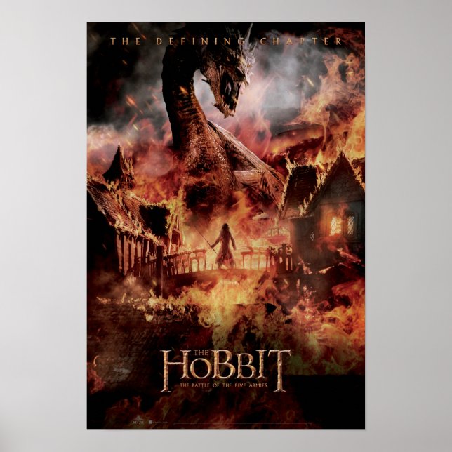 Laketown Ablaze mit SMAUG™ & BARD THE BOWMAN™ Poster (Vorne)