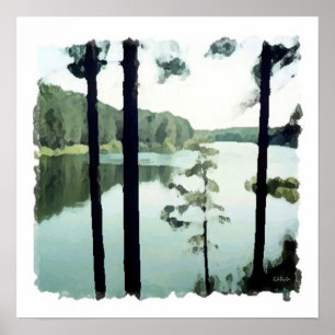 Lakeview Abstrakt Poster