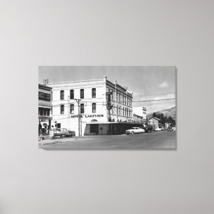 Lakeview, Oregonhauptstraßen-Ansicht-Fotografie # Leinwanddruck