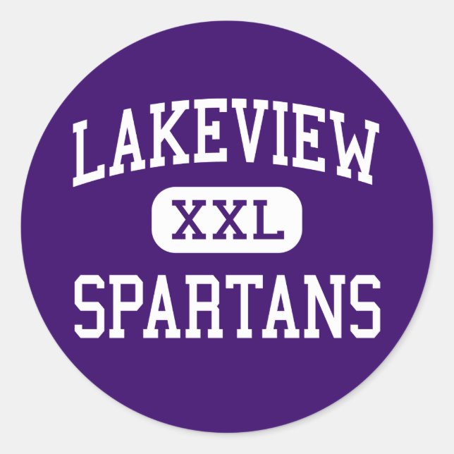 Lakeview - Spartans - Junior - Battle Creek Runder Aufkleber (Vorderseite)