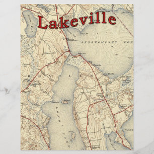 Lakeville Massachusetts Alte Karte