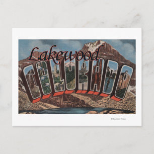 Lakewood, Colorado - Große Buchstabenszenen Postkarte