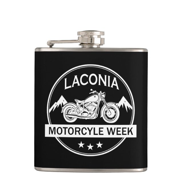 Lakonia Motorrad Week Flachmann (Vorderseite)