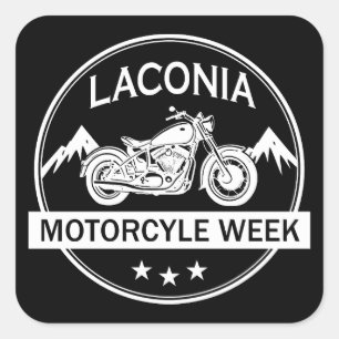 Lakonia Motorrad Week Quadratischer Aufkleber
