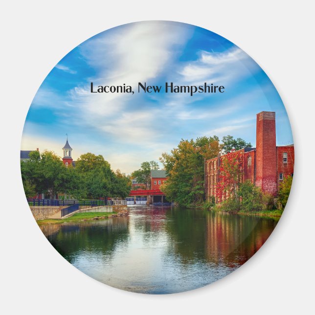 Lakonia, New Hampshire, landschaftliche Landschaft Magnet (Vorne)