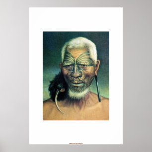 Lakota Chieftain Art & Native American Gedicht Poster