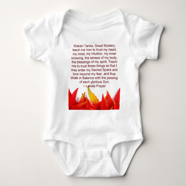 lakota Gebets-Säugling onsie Baby Strampler (Vorderseite)