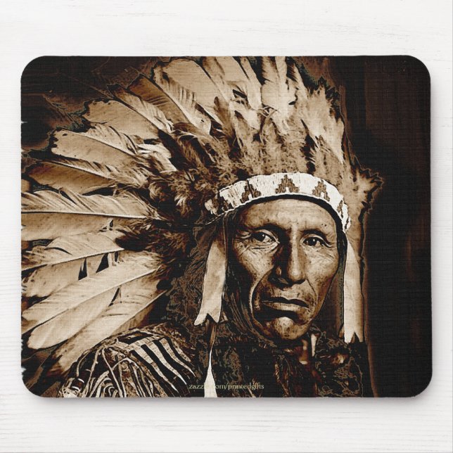 Lakota Historic Native American Chief Eagle Dog Mousepad (Vorne)