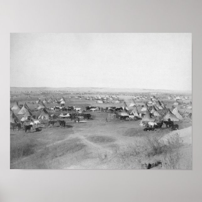 Lakota "Indian Camp" Fotografie Poster (Vorne)
